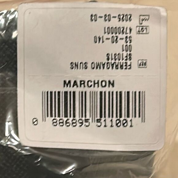 Ferragamo Womens Marchon Sunglasses Black Cateye Frame Silver Accent Modern NWT - Picture 5 of 16